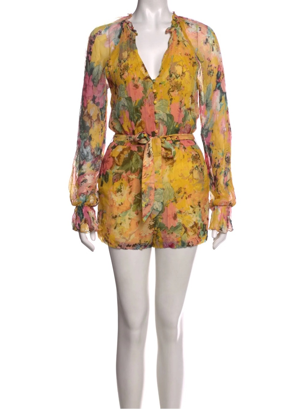 Hemant and Nandita Floral Print V-Neck Romper